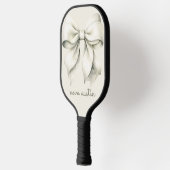 Trendy Witte Strik Met Naam Initiaal Personalized Pickleball Paddle (Links)