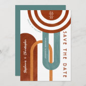 Trendy Woestijn Modern Boog Huwelijk Opslaan tot d Save The Date (Voorkant / Achterkant)