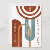 Trendy woestijn moderne bogen trouwkaart save the  save the date (Voorkant)