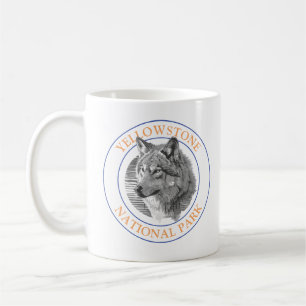 Trendy Wolf Art 4 Yellowstone National Park Cirkel Koffiemok