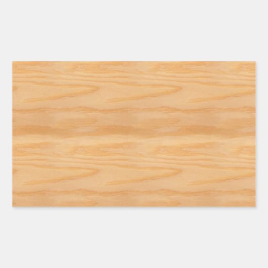 Trendy Wood Blank Sjabloon Elegant Design Classic Rechthoekige Sticker (Voorkant)