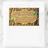 Trendy Wood Grain Rustic Tree Bark Product Labels (Tas)