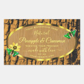 Trendy Wood Grain Rustic Tree Bark Product Labels (Voorkant)