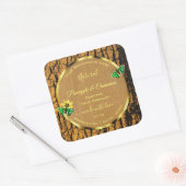 Trendy Wood Grain Rustic Tree Bark Product Labels (Envelop)