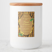 Trendy Wood Grain Rustic Tree Bark Product Labels Voedselcontainer Etiket (Voorkant)