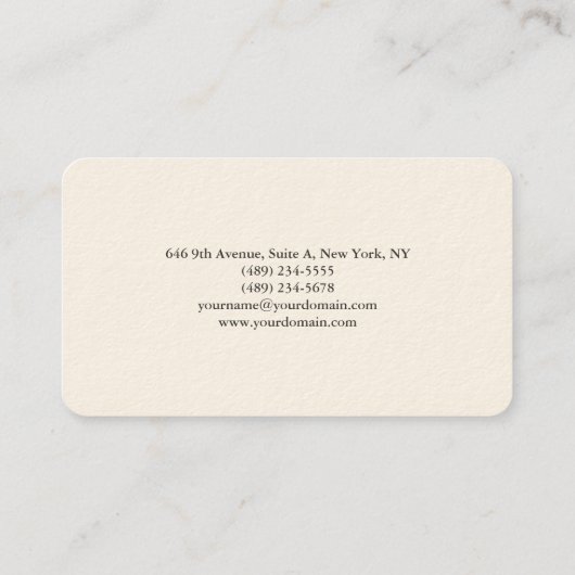 Trendy Wood Professional Gray White Modern Visitekaartje (Achterkant)