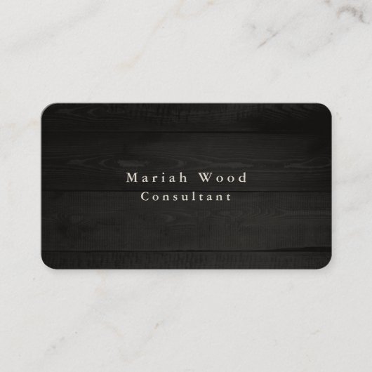 Trendy Wood Professional Gray White Modern Visitekaartje (Voorkant)