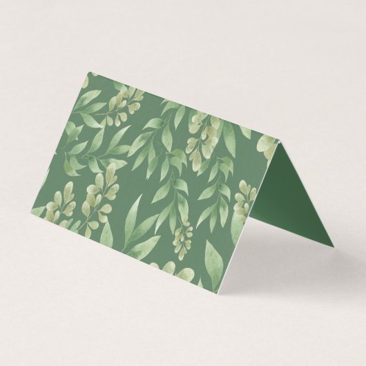 Trendy wooddieren Forest Greenery Place Card Kaart (Achterkant)