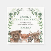 Trendy Woodland Animals Forest Greenery Party Servet (Voorkant)