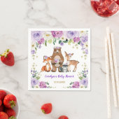 Trendy Woodland Baby Forest Animals Verjaardag Servet (Insitu)