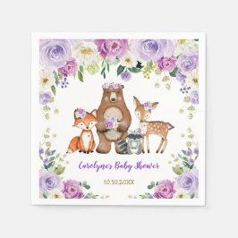 Trendy Woodland Baby Forest Animals Verjaardag Servet