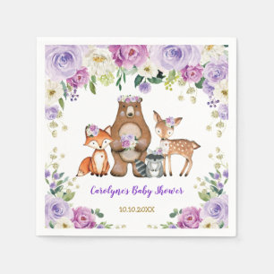 Trendy Woodland Baby Forest Animals Verjaardag Servet
