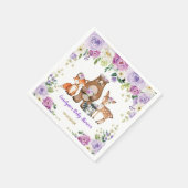 Trendy Woodland Baby Forest Animals Verjaardag Servet (Hoek)