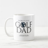 Trendy "WORLD'S BEST GOLF DAD" Navy Blue Koffiemok (Links)