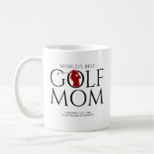 Trendy "WORLD'S BEST GOLF MOM" Rood Koffiemok (Links)