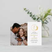 Trendy Wreath FOLIE Save the Date Briefkaart (Staand Voorkant)