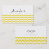 Trendy Yellow Chevron Visitekaartje (Voorkant / Achterkant)