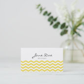 Trendy Yellow Chevron Visitekaartje (Staand voorkant)