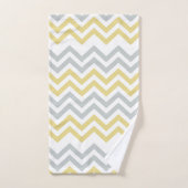 Trendy Yellow en Gray Chevron Bad Handdoek (Handdoek)