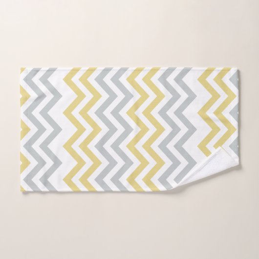 Trendy Yellow en Gray Chevron Bad Handdoek (Handdoek)
