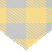 Trendy Yellow en Grey Check Gingham Pattern Tafelkleed (Gekanteld)