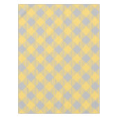 Trendy Yellow en Grey Check Gingham Pattern Tafelkleed (Voorkant)