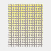 Trendy Yellow en grijs Heart Gradiëntpatroon Fleece Deken (Voorkant)