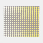 Trendy Yellow en grijs Heart Gradiëntpatroon Fleece Deken (Voorkant (Horizontaal))