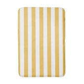 Trendy Yellow en White Wide Horizontal Stripes Badmat (Voorkant Verticaal)
