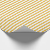 Trendy Yellow en White Wide Horizontal Stripes Cadeaupapier (Hoek)