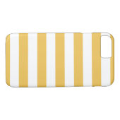 Trendy Yellow en White Wide Horizontal Stripes Case-Mate iPhone Case (Achterkant (Horizontaal))