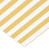 Trendy Yellow en White Wide Horizontal Stripes Korte Tafelloper (Hoek)