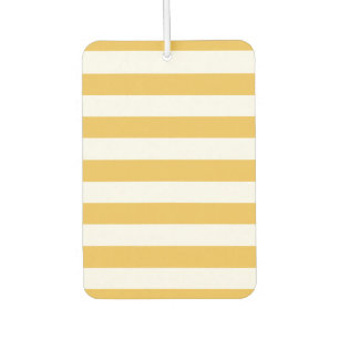 Trendy Yellow en White Wide Horizontal Stripes Luchtverfrisser