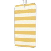 Trendy Yellow en White Wide Horizontal Stripes Luchtverfrisser (Links)