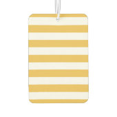 Trendy Yellow en White Wide Horizontal Stripes Luchtverfrisser (Achterkant)