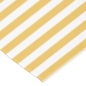 Trendy Yellow en White Wide Horizontal Stripes Tafelkleed (Gekanteld)