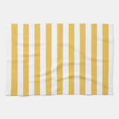 Trendy Yellow en White Wide Horizontal Stripes Theedoek (Horizontaal)