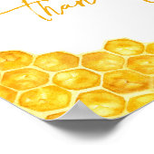 Trendy Yellow Flower Bee Book for Baby shower Game Poster (Hoek)