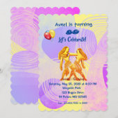 Trendy Yellow Gemini Birthday (21-20 juni) I Kaart (Voorkant / Achterkant)