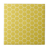 Trendy Yellow Geometric Honeycomb Hexagon Pattern Tegeltje (Voorkant)