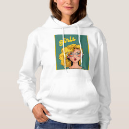 Trendy Yellow Girl Beauful Hoodie