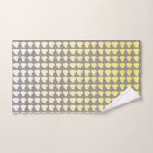 Trendy Yellow Gray Heart Pattern Gradient Bad Handdoek (Handdoek)