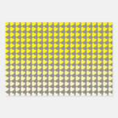 Trendy Yellow Gray Heart Pattern Gradient Inpakpapier Vel (Voorkant 3)