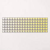 Trendy Yellow Gray Heart Pattern Gradient Yogamat (Voorkant (horizontaal))
