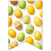 Trendy Yellow & Green  Easter Eggs gift paper Vlaggetjes (Tweede vlag)