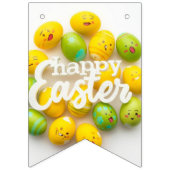 Trendy Yellow & Green  Easter Eggs gift paper Vlaggetjes (Derde vlag)
