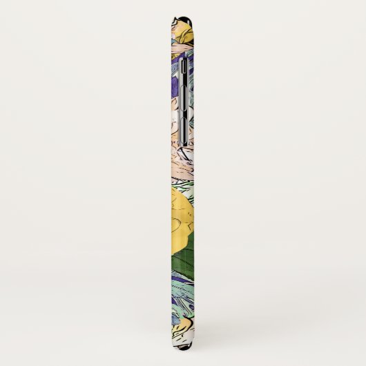 Trendy Yellow & Green Floral Girly Illustration Case-Mate iPhone Case (Achterkant/links)