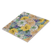 Trendy Yellow & Green Floral Girly Illustration Tegeltje (Zijkant)