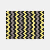 Trendy Yellow Grey Black Chevron Pattern Fleece Deken (Voorkant (Horizontaal))