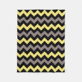 Trendy Yellow Grey Black Chevron Pattern Fleece Deken (Voorkant)